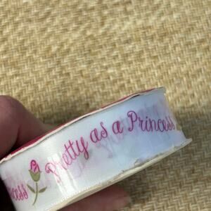 Vintage Wrights Disney Princess Ribbon 2.25" Wide 3yd Pretty as a Princess